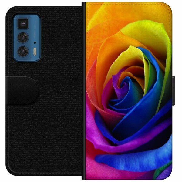 Motorola Edge 20 Pro Plånboksfodral Rainbow Rose