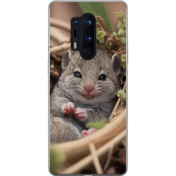 OnePlus 8 Pro Gennemsigtig cover Rotte Smilende Dyremotiv By Motiv Urban Grafisk Design Populært Sjovt Motiv Kunstart Stil