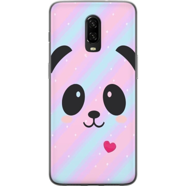 OnePlus 6T Gennemsigtig cover Regnbue Panda