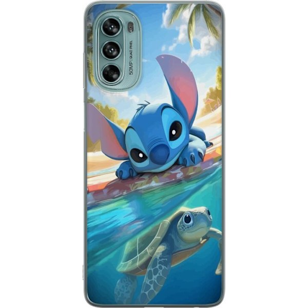 Motorola Moto G62 5G Gjennomsiktig deksel Stitch med skilpadde