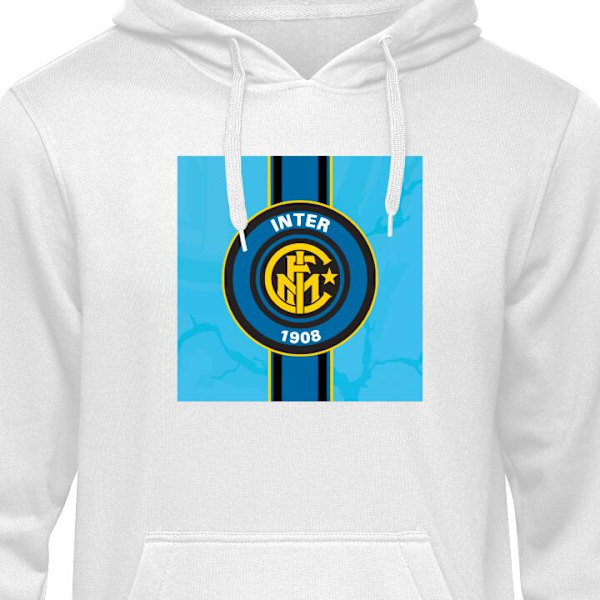 Hoodie för Vuxen | Bekväm Huvtröja Inter Milan vit XL