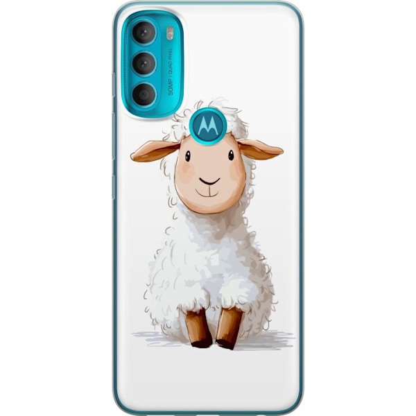 Motorola Moto G71 5G Läpinäkyvä kuori Suloinen Lammas - las