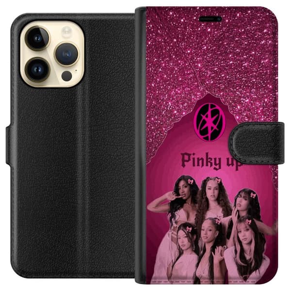 Kompatibelt Lommeboketui til Apple iPhone 15 Pro Max KATSEYE Pinky Up rosa