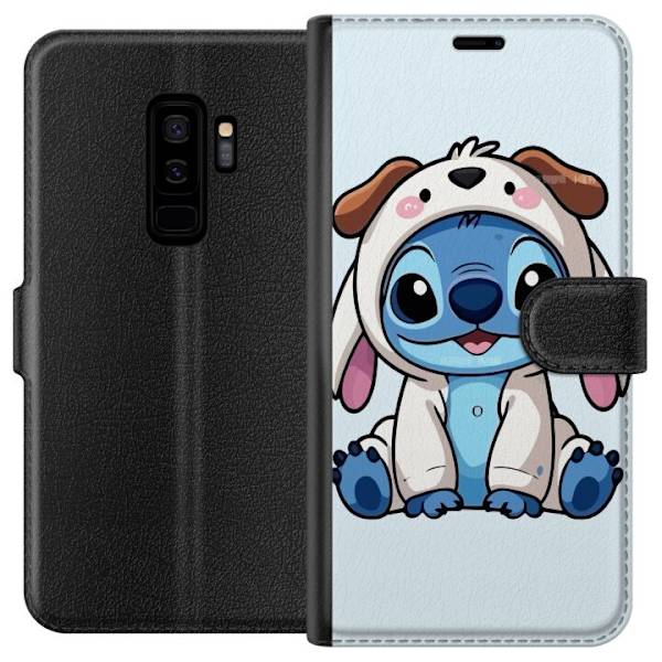 Samsung Galaxy S9+ Lompakkokotelo Stitch Koirapuku Lilo & Stitch Disney Hauska Design Sininen Avaruusolento Sarjakuva Hahmo Suosittu Lapsille Suosittu