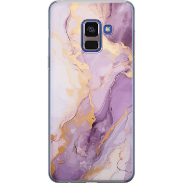 Samsung Galaxy A8 (2018) Gjennomsiktig deksel Marmor Lilla Gul