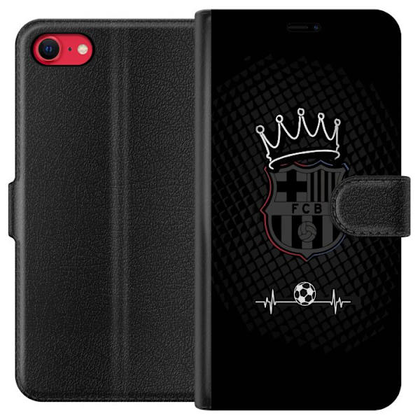 Apple iPhone SE (2020) Lompakkokotelo FC Barcelona Emblem Jalkapalloaihe Sininen Punainen Seuramerkki Katalonia La Liga Fanit Suosittu Ikoninen