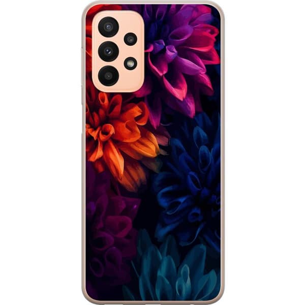 Kompatibelt Mobildeksel til Samsung Galaxy A23 Fargfulle blomster