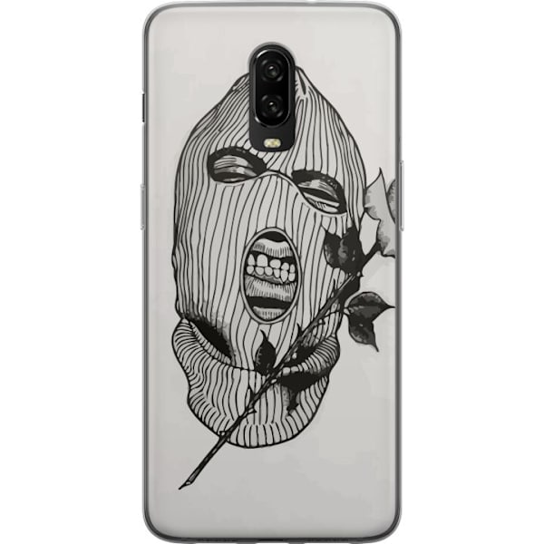 OnePlus 6T Gennemsigtig cover Ski Maske Ros Streetwear Design Grafisk Motiv Spænding Urban Stil Gadekunst Maskerade Symbol