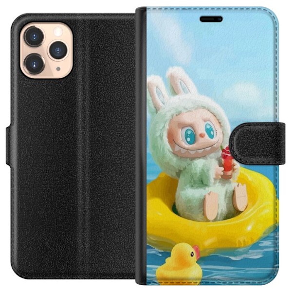 Apple iPhone 11 Pro Lompakkokotelo Labubu Stripe Attack - Raidat kohtaavat hirviöt