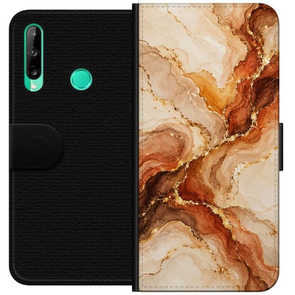 Kompatibelt Lommeboketui til Huawei P40 lite E Høstagat beige