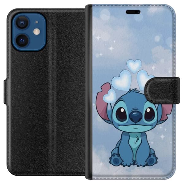 Kompatibel Tegnebogsetui til Apple iPhone 12 mini Stitch Hoppende Glæde - Sjovt Design til Gave