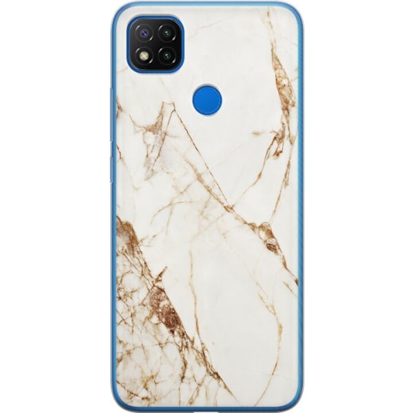 Xiaomi Redmi 9C Genomskinligt Skal Vit marmor