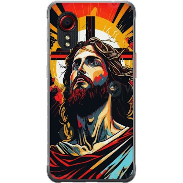 Samsung Galaxy Xcover 5 Läpinäkyvä kuori Jeesus ja Kortti -
