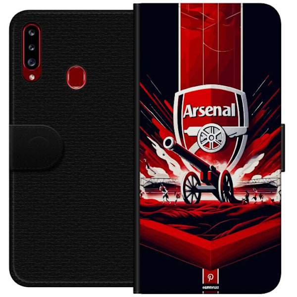 Samsung Galaxy A20s Tegnebogsetui Arsenal