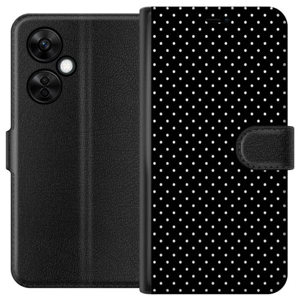 Kompatibel Tegnebogsetui til OnePlus Nord CE3 Sorte natprikker sort