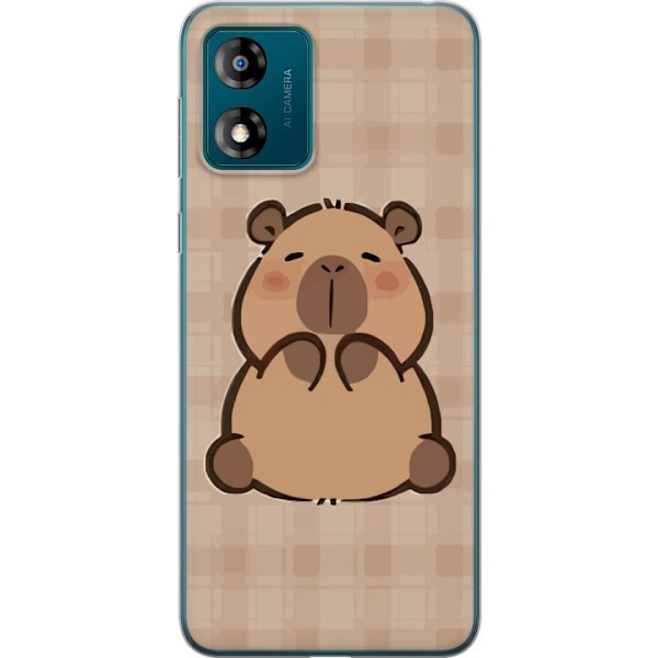 Motorola Moto E13 Läpinäkyvä kuori Mobilskal kawaii capybara flera figurer japansk stil