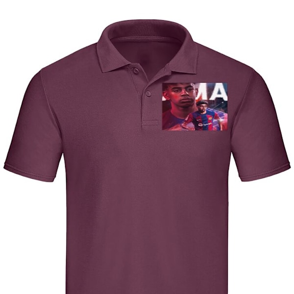 Poloshirt til Voksen | Elegant Poloshirt Lamine Yamal Bordeaux XX-Large