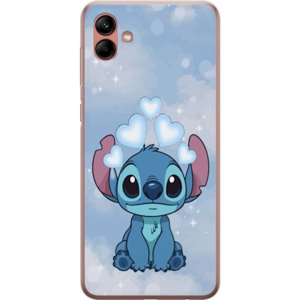 Samsung Galaxy A04 Genomskinligt Skal Stitch Hoppande Glädje – Rolig Design för Present