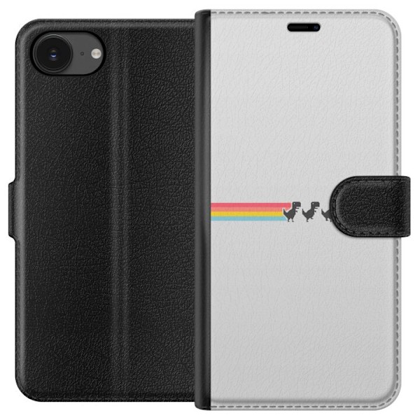 Apple iPhone 16e Lommeboketui Pixel Dinosaur