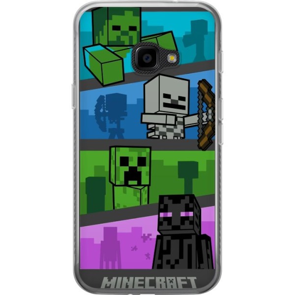 Samsung Galaxy Xcover 4 Läpinäkyvä kuori Minecraft