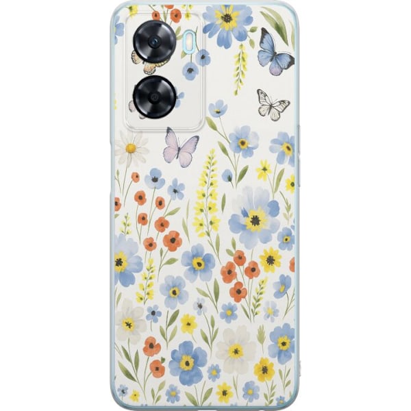 OnePlus Nord N20 SE Genomskinligt Skal Sommarblommor