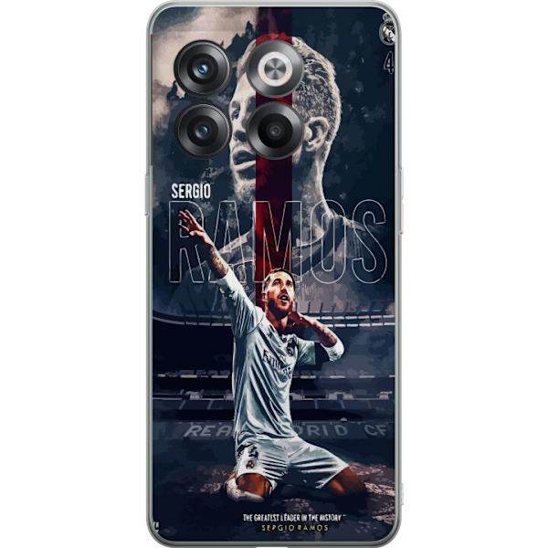 OnePlus 10T Gennemsigtig cover Ramos Fodboldlegende Motiv Spiller Real Madrid Spanien Tilbage Ikonisk Navn Fodboldstjerne Sport
