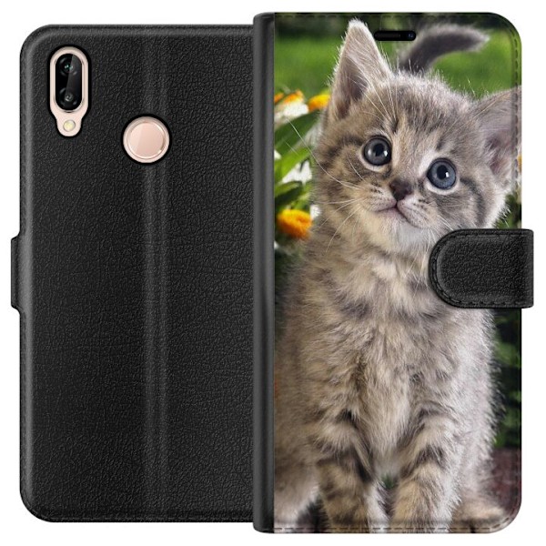 Huawei P20 lite Lompakkokotelo Kissa