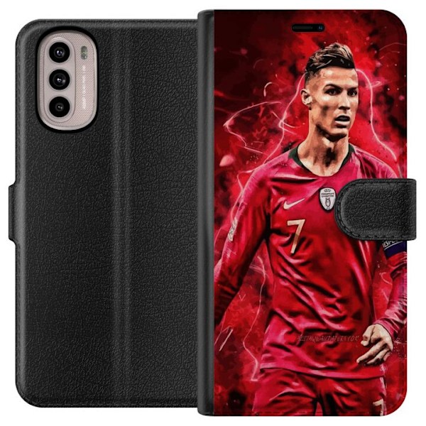 Motorola Moto G41 Lompakkokotelo Ronaldon Taidot - CR7 Suunnit