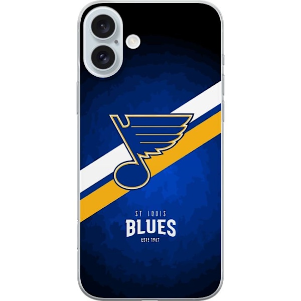 Apple iPhone 16 Plus Läpinäkyvä kuori St Louis Blues (NHL)