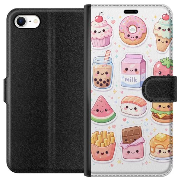 Kompatibel Tegnebogsetui til Apple iPhone 6s pixelmonster grön