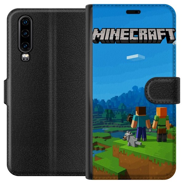 Huawei P30 Plånboksfodral Minecraft Key Art