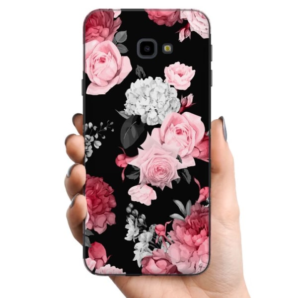 Samsung Galaxy J4+ TPU Mobilcover Floral Blomst