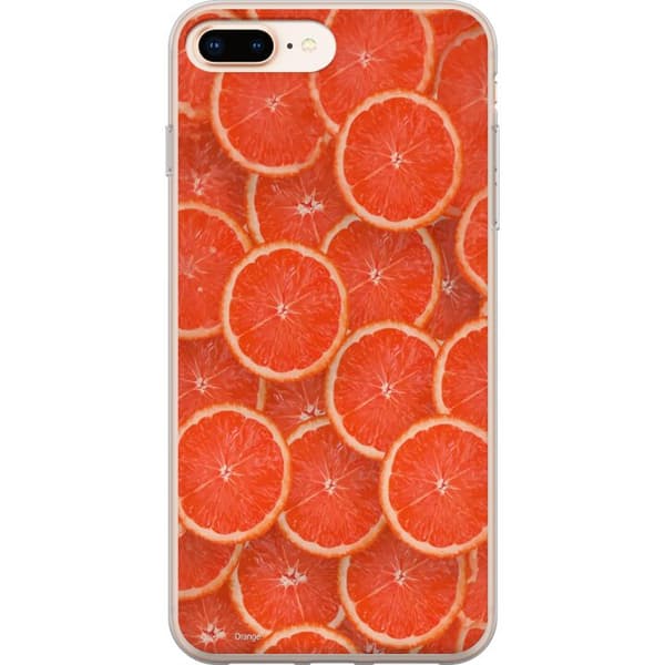 Kompatibelt Mobildeksel til Apple iPhone 7 Plus Fargerikt mønster med saftige grapefruktskiver i frisk og sommerlig design oransje