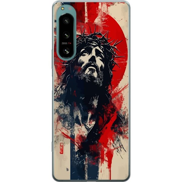 Sony Xperia 5 IV Läpinäkyvä kuori Jeesus ristillä - kristillinen aihe vahvalla symboliikalla uskosta ja toivosta