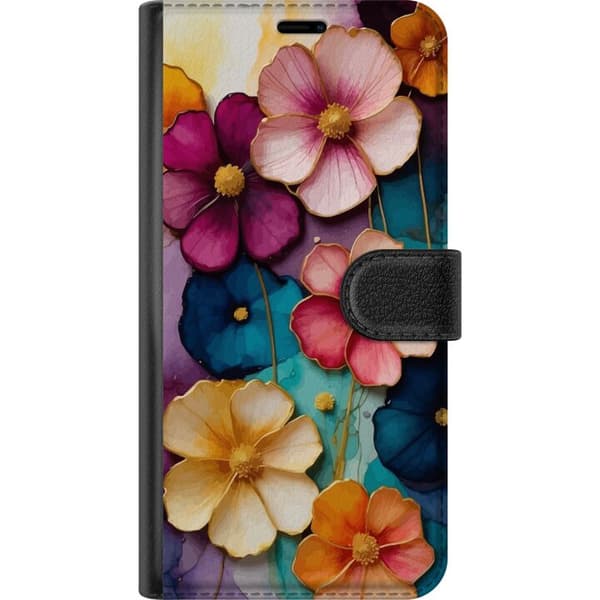 Kompatibel Tegnebogsetui til Apple iPhone 13 mini Blomster Farver