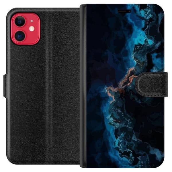 Kompatibel Tegnebogsetui til Apple iPhone 11 Galakse Marmor