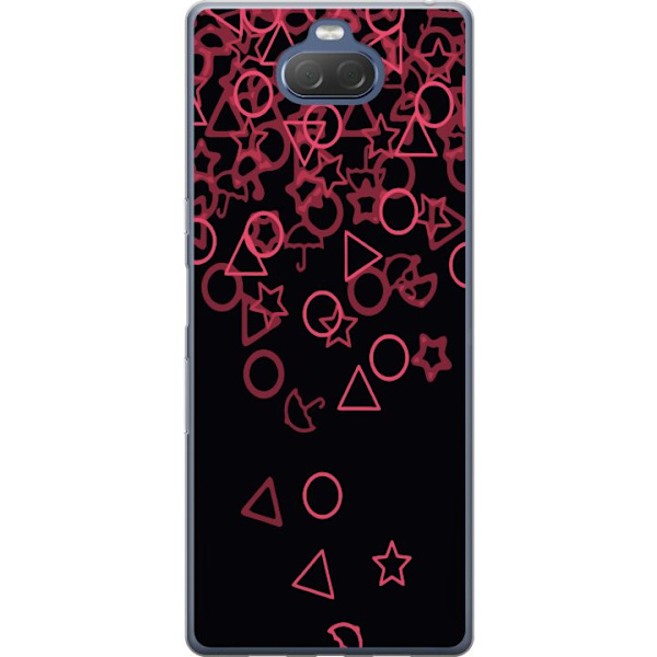 Sony Xperia 10 Plus Gennemsigtig cover Squid Game Ikoner Serie Design Populært TV Spil Ikoner Grafisk Motiv Asiatisk Trend Dramaserie