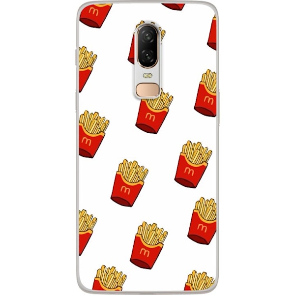 OnePlus 6 Gennemsigtig cover Franske Pommes Frites