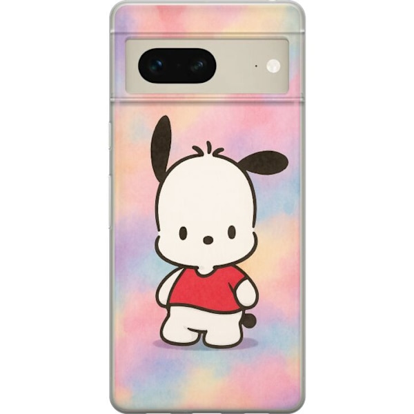 Google Pixel 7 Läpinäkyvä kuori Kawaii Sanrio Pochacco