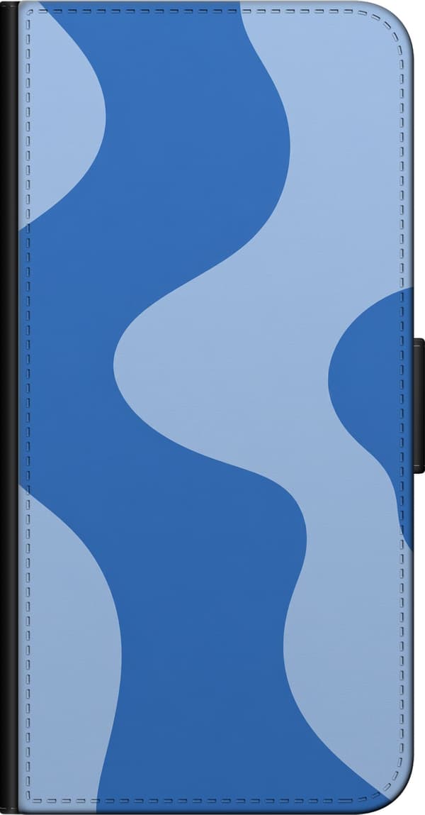 Kompatibel Tegnebogsetui til Xiaomi Redmi Note 9 Pro Blå bølger blå