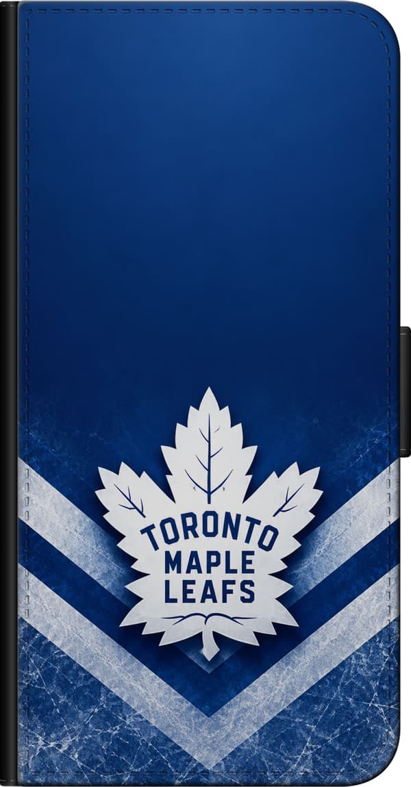 Kompatibelt Lommeboketui til Samsung Galaxy Note20 Ultra Toronto Maple Leafs – Blått løvmotiv – Hvitt lønneblad med Toronto Maple Leafs-tekst, med ly blå