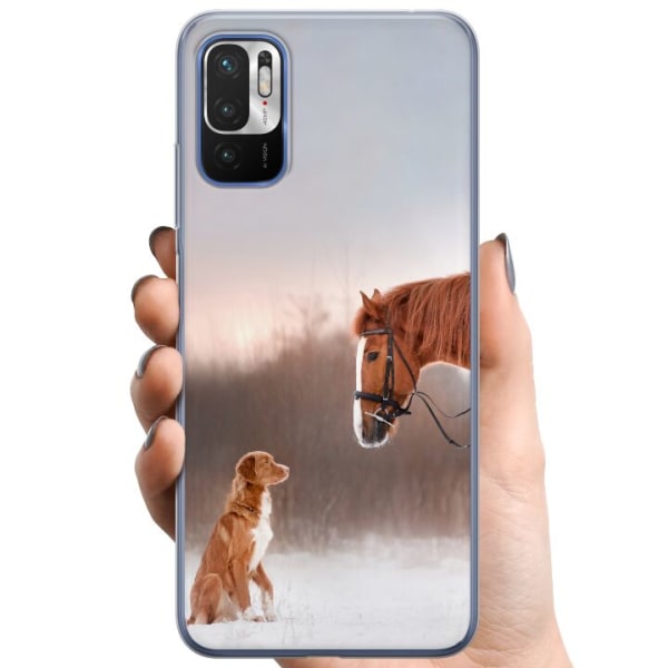 Xiaomi Redmi Note 10 5G TPU Mobilcover Hest & Hund