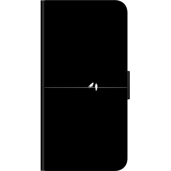 Huawei P smart Lompakkokotelo Minimalistiset linnut musta