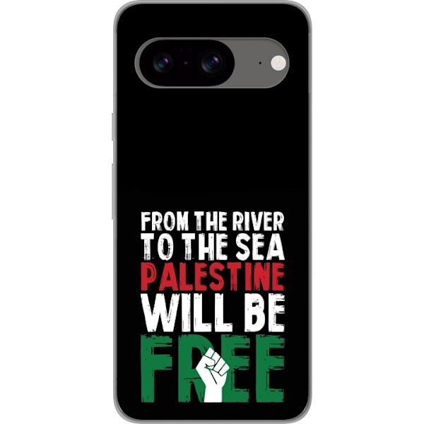 Google Pixel 8 Läpinäkyvä kuori Vapauta Palestiina