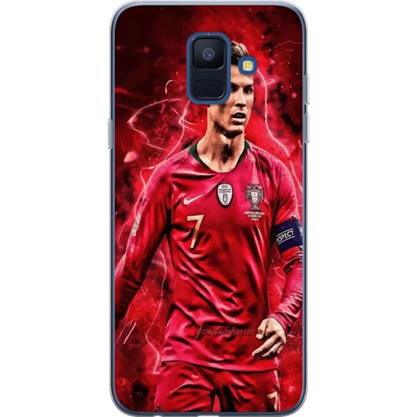 Samsung Galaxy A6 (2018) Genomskinligt Skal Ronaldo Skills – CR7 Design för Äkta Supporters