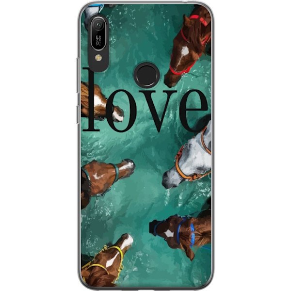 Huawei Y6 (2019) Gennemsigtig cover Heste Elsker