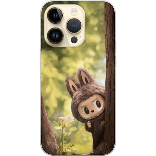 Apple iPhone 14 Pro Gennemsigtig cover Labubu Graffiti Vibes – Gadekunst i monsterform
