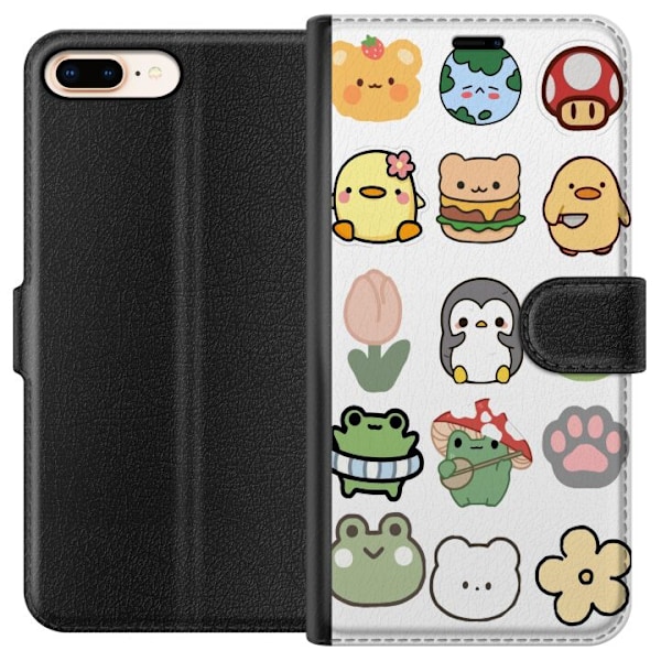 Apple iPhone 8 Plus Tegnebogsetui Kawaii Friends