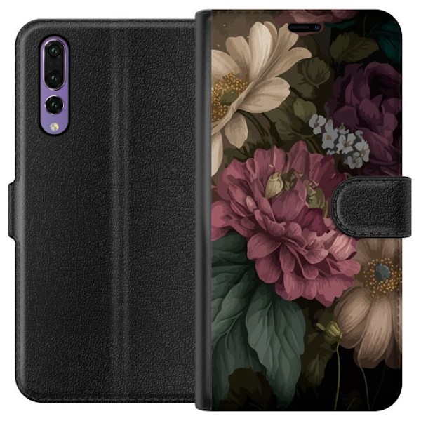 Huawei P20 Pro Tegnebogsetui Blomster