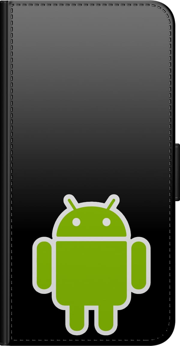 Kompatibel Tegnebogsetui til Xiaomi Redmi Note 9 Pro Grønt robotsymbol - Grønt motiv med robotsymbol - Grønt robotsymbol. grøn